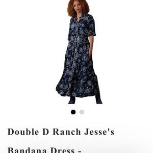 Double D Ranch Blue and White western style Shirt Dress from Kleinschmidt's.